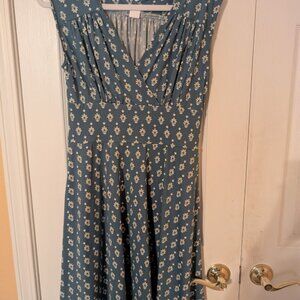 Karina dress, teal floral